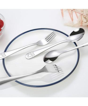 6-Piece Kids Stainless Steel Cutlery Set - Toddler Utensils with Safe Forks and Spoons - Buy Online on GoSupps.com
