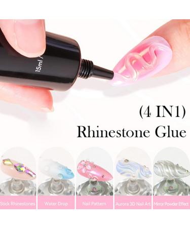 Rhinestone Glue | Strong Nail Gel 15ml | Personal Care Supplies for Jewelry Making and Sculpting | Everyday Summer Party Spa Salon Travel Wedding Art - Buy Online on GoSupps.com