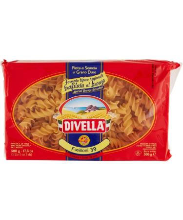  Italian Gourmet E.R. Divella Fusilloni No. 39 Pack of 12 durum wheat semolina pasta 500g + Italian Gourmet Polpa di Pomodoro 400g - Buy Online on GoSupps.com