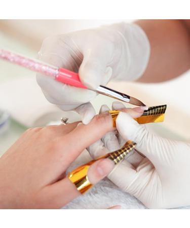 200 Pcs Nail Forms Gold Horseshoe Nail Extension Guide Paper Forms for Builder Gel Polygel Acrylic Nails - Buy Online on GoSupps.com