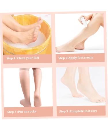 Moisturising Socks Elastic Silicone Socks for Women Comfortable Overnight Gel Socks Reusable Foot Moisturiser Socks for Repairing Dry Feet Cracked Heel Skin Color - Buy Online on GoSupps.com