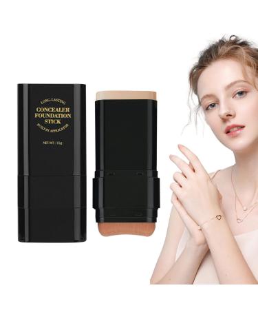 Full Coverage Foundation Stick Foundation Stick - Dual-Headed Skin Foundation 15G - Dual-Headed Concealer Cream Long-Lasting Face Cream for Girls