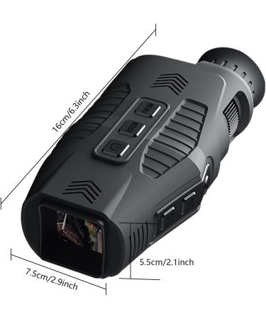 Monocular Night Vision Goggles  1080P Full HD Photo & Video Portable Night Vision  5X Digital Zoom Travel Infrared Monoculars for Day & Night Hunting Camping Travel black - Buy Online on GoSupps.com