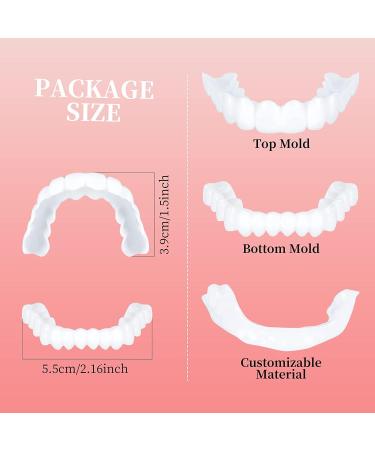 Snap-On Veneers for Men and Women - 2PCS Temporary Fake Teeth to Cover Imperfections - No Pain, No Shot, No Drilling - White (C05) - Buy Online on GoSupps.com