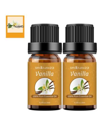 2- Pack Vanilla Essential Oil for Aromatherapy 100% Pure Natural Essential Oils for Diffuser - 10ml Vanilla Fragance Oil Vanilla Essential Oil Set