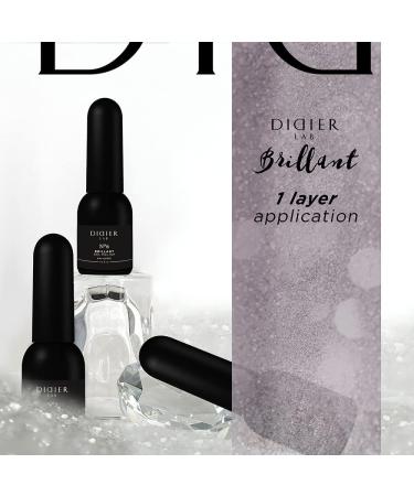 Didier Lab - Premium UV Gel Nail Polish - Brillant No. 06 - Gel Nail Varnish - Nail Art - Long-Lasting High Gloss Wear - Silver Gel Nail Polish - Gel Nails - Glitter Gel Nail Polish - Rich Pigment - Buy Online on GoSupps.com
