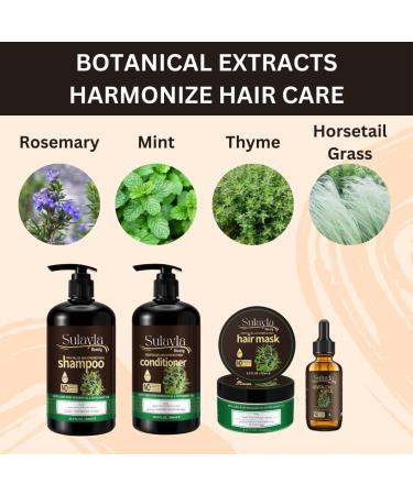 Sulayla Beauty Revitalizing Hair Oil -100% Pure and Natural for Silkier stronger Hair - Contains Rosemary and Peppermint Oil - 30ml. - Buy Online on GoSupps.com