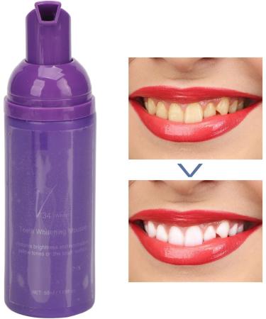 50 ML Teeth Whitening Toothpaste - Purple Whitening Mousse Foam for Men & Women - Color Corrector Formula - Buy Online on GoSupps.com