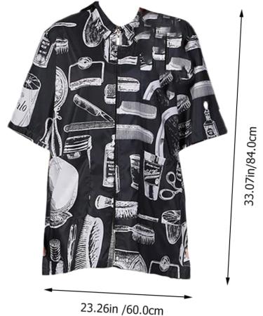 minkissy Work Clothes Ladies Robes Shirt pet Technician Clothing Mens Cloak Coat Fiber Barber Robe Men Black Tank top Printing Cloak Protective Agent Quilting Work Hair Vest Vintage Jacket - Buy Online on GoSupps.com