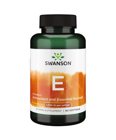 Swanson Vitamin E 1000 Iu 1000 Iu (450 Milligrams) 60 Sgels