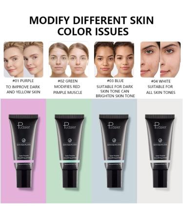 3PC Four-Color Makeup Pre-Separation Cream BB Cream Plain Cream Concealer Makeup Pre-Makeup Milk Face Liquid Foundation (Color : 01) - Buy Online on GoSupps.com