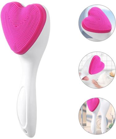 FOMIYES Love Cleansing Brush Heart Facial Cleaning Brush Massaging Wash Brush Face Wash Scrubber Brush Face Scrub Manual Face Washing Brush Silica Gel Face Brush Heart-shaped Miss - Buy Online on GoSupps.com