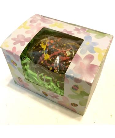 Elegant Easter Egg Premium Hand-Painted Swiss 58% Dark Chocolate Hollow with Petite Painted Dark Solid Eggs - Buy Online on GoSupps.com