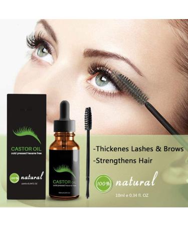 SENRN 1Bottle Organic Castor Oil Lash Growth Serum Hair Treatment Lash Booster Eyebrow Enhancing Serum Stimulate For Eyelashes Eyebrows Hair Growth10ml034floz - Buy Online on GoSupps.com