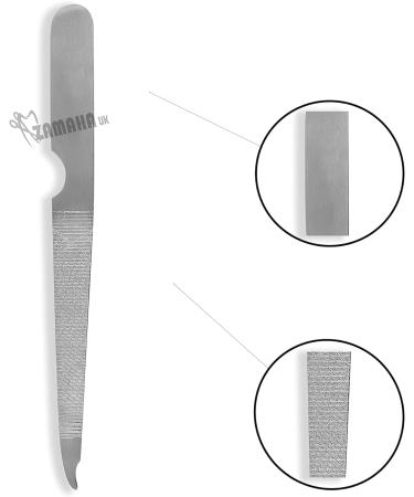 ZAMAHA UK 3 Pcs Stainless Steel Metal Nail Files - Reusable Dual Sided Nail Care for Men and Women Pedicure & Manicure Accessories Ergonomic Handle - Buy Online on GoSupps.com