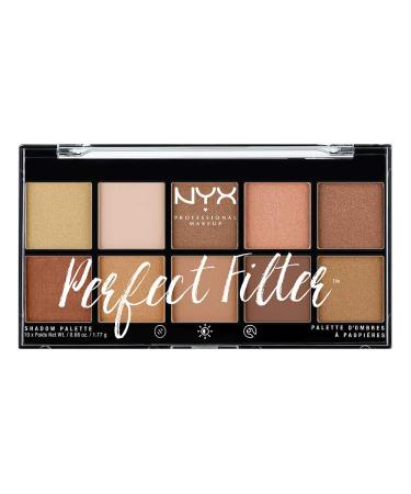 NYX PROFESSIONAL MAKEUP Perfect Filter Shadow Palette  Eyeshadow Palette  Golden Hour Golden Hour 0.6 Ounce