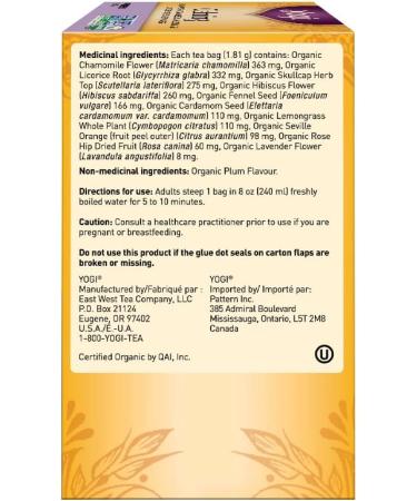 Yogi Tea - Calming (3 Pack) - With Chamomile Skullcap and Lavender - Caffeine Free Organic Herbal Tea - 48 Tea Bags - Buy Online on GoSupps.com