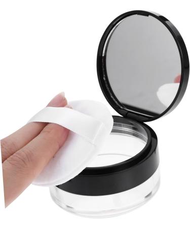 VINTORKY Powder Puff Holder Case with Puff Loose Containers Travel Cosmetic Containers Makeup Puff Pot Black - Buy Online on GoSupps.com