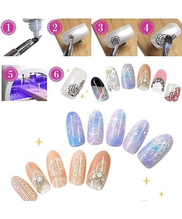 Nail Art Fountain Pen with 5 Replacement Heads | Articure DIY Manicure Tool - Black Rod - Buy Online on GoSupps.com