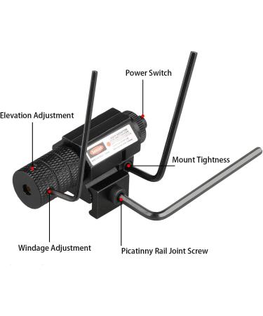 Viiko Red Laser Dot Sight Scope for Rifles and Pistols with Picatinny Mount - Buy Online on GoSupps.com