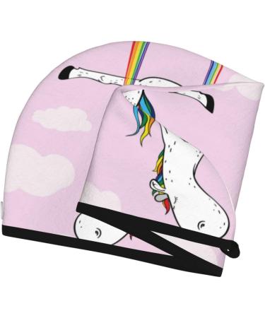 Super Absorbent Aerial Yoga Unicorn Hair Towel Wrap - Soft Coral Velvet Quick Dry Cap for Long Curly & Thick Hair | International Shipping - Buy Online on GoSupps.com