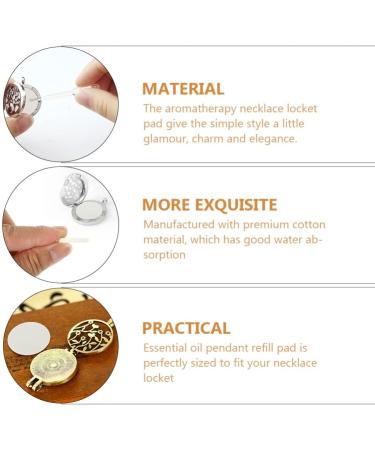 Healeved 50pcs Round Aroma Pads Essential Oil Diffuser Locket Necklace Refill Pads Pendant Perfume Oil Jewelry Oil Pads Humidifier Accessories for Car Room Office White 30mm - Buy Online on GoSupps.com