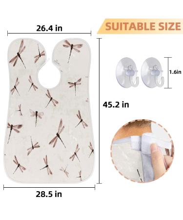 Dragonflies Beard Bib Apron | Waterproof Hair Catcher for Men | Non-Stick Grooming Cape with Suction Cups | Ideal Gift for Shaving and Trimming - Buy Online on GoSupps.com