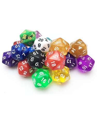 SmartDealsPro 10-Pack 20 Sided Dice D20 Polyhedral Dice for DND RPG MTG Table Game (Color 1) - Buy Online on GoSupps.com