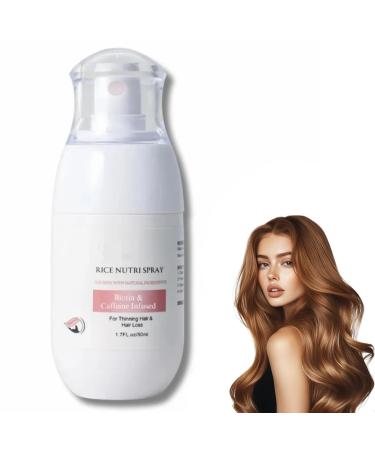 Spray anti-chute l'eau de riz un spray non gras absorption rapide qui stimule les follicules pileux. Convient aux cuirs chevelus clairsem s et convient aux hommes comme aux femmes 1Pcs