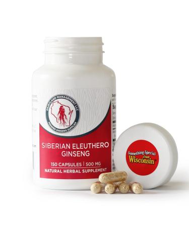 Dairyland Ginseng - Siberian Eleuthero Root Capsules - 150 ct - Authentic Siberian Ginseng - Utilize as Part of Your Daily Herbal Supplement Routine - Gluten Free & Non-GMO