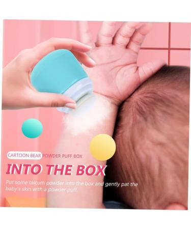 FOMIYES 2pcs Body Powder Box with Makeup Powder Puff - Talcum Powder Dispenser & Empty Case for Baby, 10x7cm Blue - Buy Online on GoSupps.com