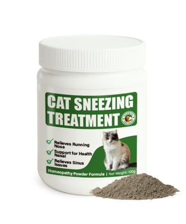 Cat Sneezing Treatment Feline Nasal and Sinus Supplements Homeopathy Powder Formula 100g