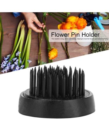 Kenzan Ikebana Flower Frog with Rubber Gasket - Round Black (34MM) - Buy Online on GoSupps.com