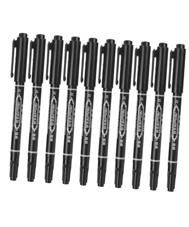 NOLITOY Cosmetic Liner 10pcs Eyebrow Marker Pen Eyebrow Pen Pen Surgery Marker Portable Oil Pen Beauty Marker 13.9x1.8cm Black
