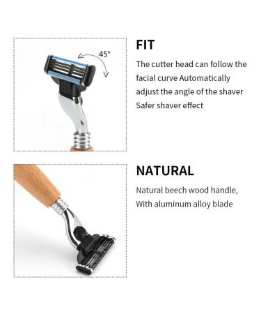 Buy Wooden Handle Security Razor Premium Quality & International Shipping - Buy Online on GoSupps.com