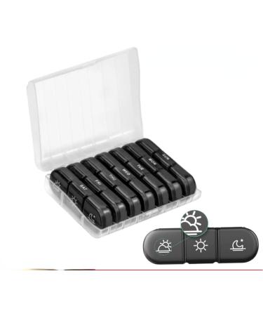 HEXEH Seven Days Pill Box - 21 Grid Portable Medicine Organizer for Travel & Daily Use - Buy Online on GoSupps.com