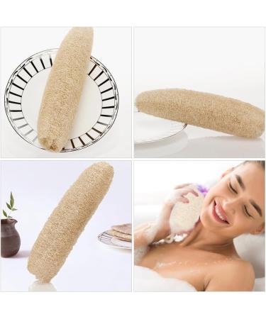 POPETPOP 4pcs Natural Loofah Sponge Set - Exfoliating Shower Scrubber & Eco-Friendly Dish Cleaning Sponge (20-35cm - Buy Online on GoSupps.com