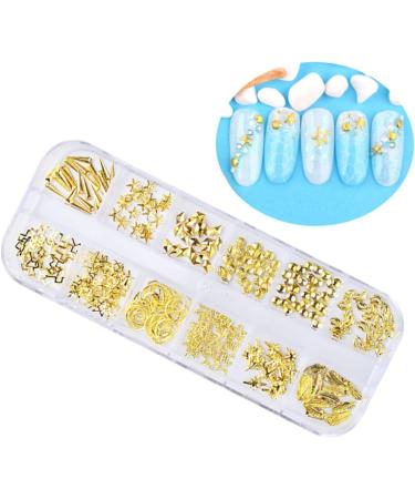 Beaupretty Tools Boxes nail art decoration nail tools rose gold decorations manicure tools nail decorations for nail art nail art ornaments manicure decoration hollow out 3d golden Nails - Buy Online on GoSupps.com