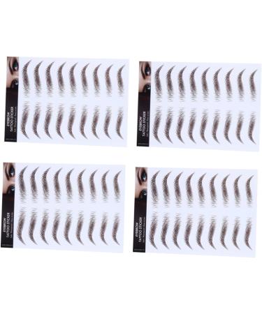 POPETPOP 8 Pcs Eyebrow Stickers Makeup Stickers Hair-like Eyebrows Eyebrow Transfer Stickers Shaping Stencil - Buy Online on GoSupps.com