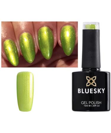 Bluesky Nail Gel Polish GREEN SHIMMER LIMEADE LIME 80550 UV LED Soak Off 10ml