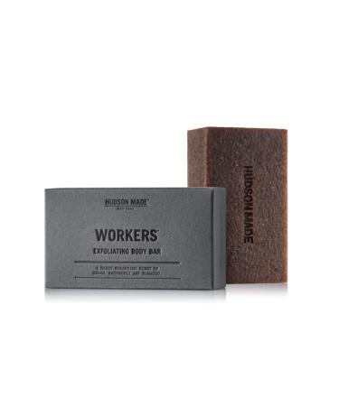 Hudson Made Mens Bar Soap - Exfoliating Soap | Grit Soap | Men's Soap Perfectly Suited for Scrubbing Tough Spots Like Hands  Elbows and Feet | Worker's Soap Provides Your Hands with a Heavy-duty Clean