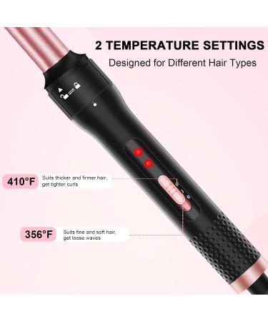 Professional 1 Inch Curling Iron - Long Barrel Hair Curler Wand with Ceramic Coating & Heat Settings | Includes Protective Glove & Clips - Buy Online on GoSupps.com