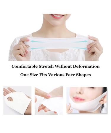 NOVAPHOLIA Double Chin Reducer Face Lift Mask - V Line Lifting Strap for Women - 5 Pcs Chin Slimming Mask - Buy Online on GoSupps.com
