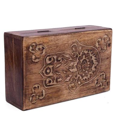 Handmade Decorative Wooden Jewelry Box - Birthday Gift Idea | Jewelry Organizer and Keepsake Box | Treasure Chest Trinket Holder Watch Box Storage - Buy Online on GoSupps.com