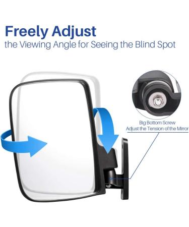 BETOOLL HW9008 Golf Cart Folding Side View Mirrors for Club Car, EZGO, Yamaha, Star, Zone Carts - Buy Online on GoSupps.com