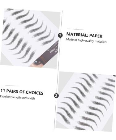 Beavorty 9 Sheets waterproof eyebrow stickers makeup stickers eyebrow transfers stickers Artificial Eyebrow - Buy Online on GoSupps.com