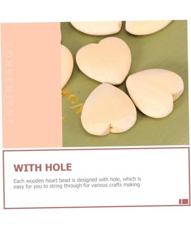 Buy Aboofan 200 Stk Peach Cherz Wooden Heart Pearls - Unfinished DIY Craft Supplies for Valentine's Day & Rustic Projects - Buy Online on GoSupps.com