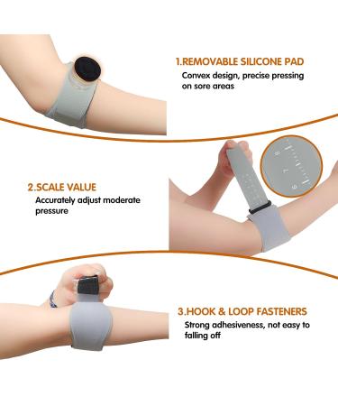 Tennis Elbow Brace for Men & Women - Adjustable Compression Support for Pain Relief from Tendonitis - Enhance Comfort & Mobility - Buy Online on GoSupps.com