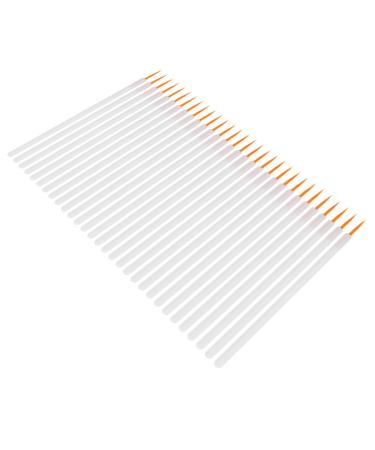 Healeved 100pcs Disposable Eyeliner Brush Fine Liner Brush Beauty Makeup Liquid Eyeliner Detail White Nylon 8.5x0.3cm White