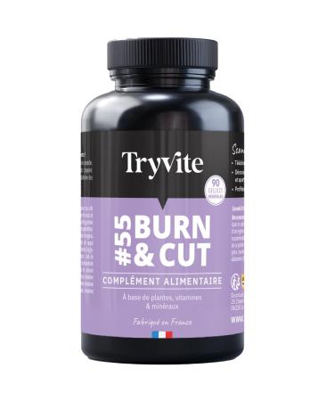 Powerful Fat Burner | Powerful and Effective Hunger Suppress| Weight Loss Support | Men & Women | TRYVITE Burn & Cut | 90 Capsules | Made in France